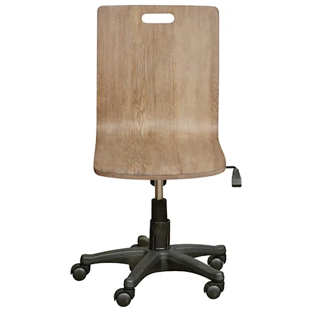 Wood Desk Chair with Adjustable Seat Height